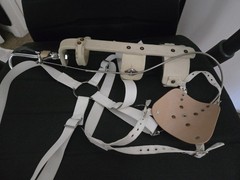 Pretending/Simulating Right Below Elbow, Body-Powered Prosthetic, Hosmer Model 5