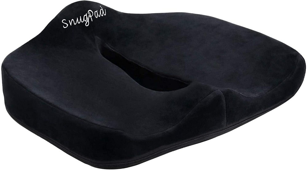 SnugPad Memory Foam Seat Cushion, for Sciatica, Back, Hip, and Tailbone Pain …