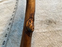 Hand made Wrapped Handle Hiking/walking stick cane wood shaft USA 51-52in NICE