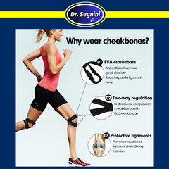 1 Pair Compression Knee Support Brace Patella Joint Pain Arthritis Relief Sleeve