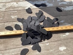 70+ pcs.1-7/8″ x 1″ hard plastic nail on heel protectors for boots or shoes