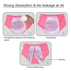 5 Pack High Absorbency Incontinence Underwear for Women Washable Leakproof Panti