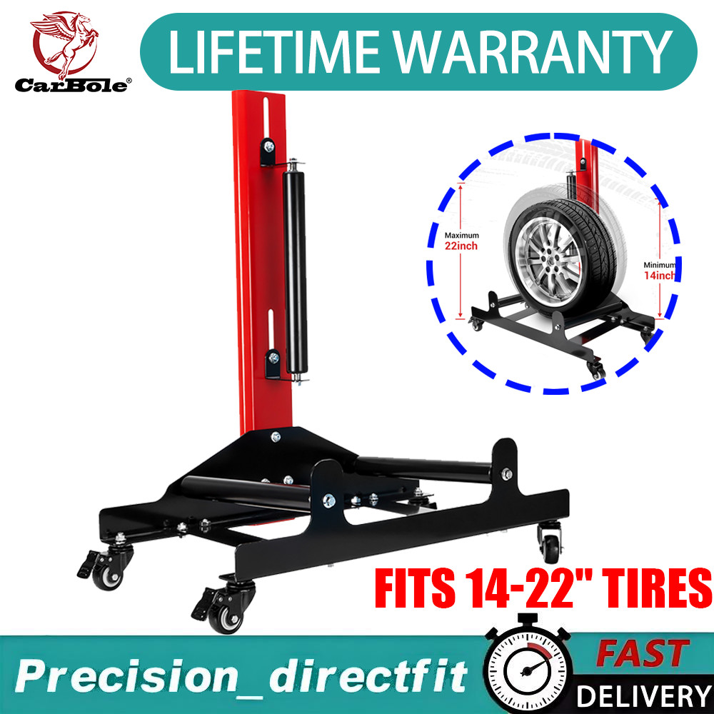 Stainless Steel Wheel Cleaning Kit: Adjustable Rim Stand & Tire Scrubber Roller