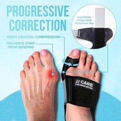 Caretras Adult Bunion Correction Splint Foot Brace, One Size, Black