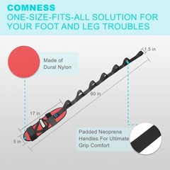 Foot and Calf Stretcher-Stretching Strap For Plantar Fasciitis, Heel Red
