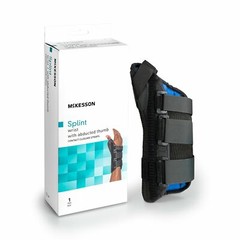 McKesson Hook and Loop Strap Wrist Brace with Abducted Thumb for Right Hand