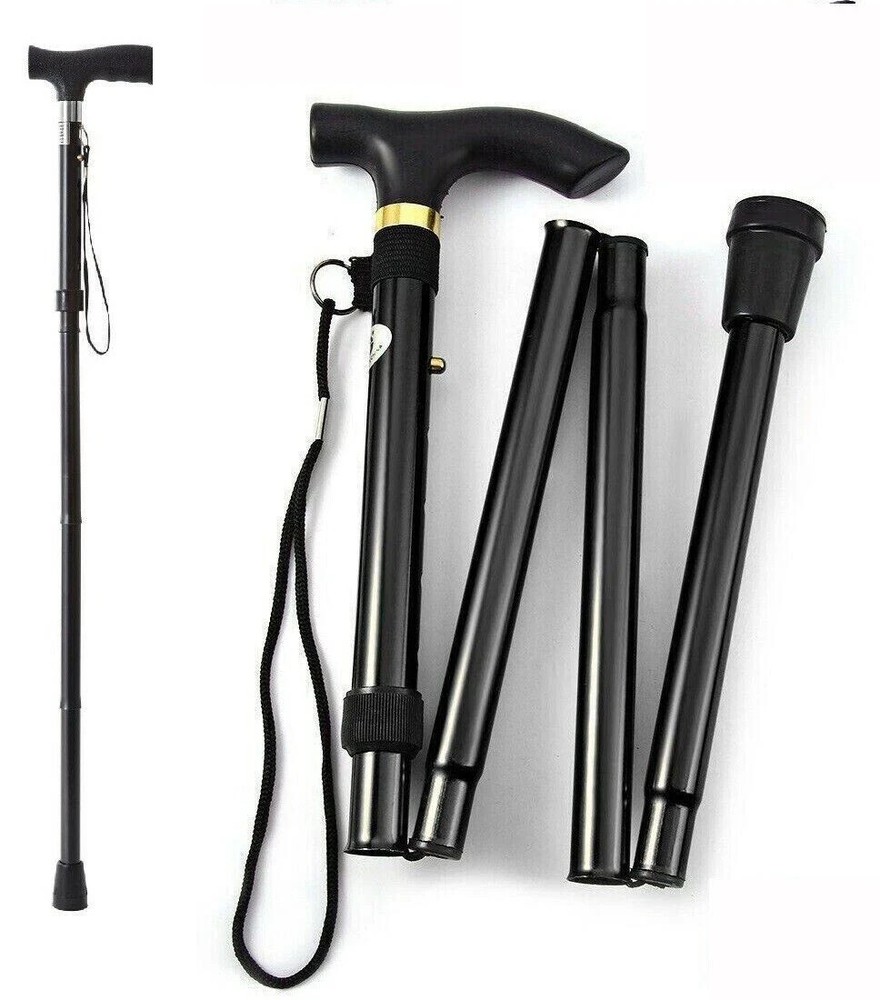 Cane Walking Stick Adjustable Folding walking Aluminum Collapsible Travel Hiking