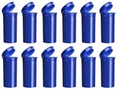 12 Multi-Use 13 Dram Pop Top Empty Pill Containers, Waterproof Airtight Plastic
