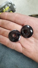 Pair (2) of 4″ Wheelchair Caster Wheels, (2) 5/16″ Axles, and (4) Cone Spacers