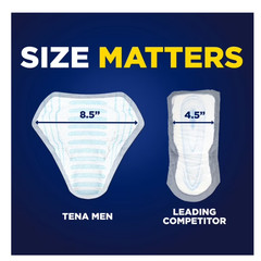 TENA Incontinence Guards for Men, Maximum, 144 Count