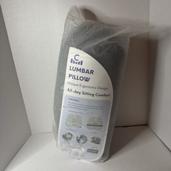 Cushion Lab Extra Dense Lumbar Support Pillow For Back Pain Relief Charcoal Gray