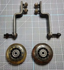 Hoveround MPV5 Anti-Tip Wheels Pair Stabilizer Balance Wheels w/ Brackets