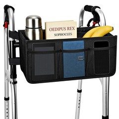 Foldable Walker Basket with Cup Holder | Large Capacity Walker Bag for Seniors,
