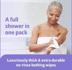 Bath Wipes 20 Packs 8 Inch Hypoallergenic Medline ReadyBath LUXE 160 Wipes Total