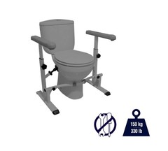 KMINA – Toilet Safety Rails for Seniors (330 lbs), Toilet Safety Frame with