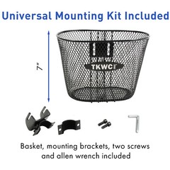Knee Scooter Basket Kit by TKWC INC Universal Bracket Mount Included Knee Walker