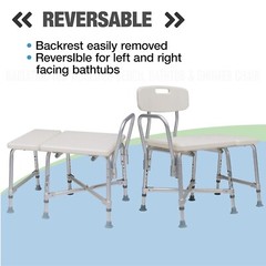 Lumex Bariatric Tub Transfer Bench, Bathtub & Shower Chair, Holds 600 Pounds