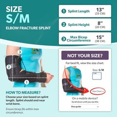 BraceAbility Elbow Immobilizer Brace | Removable Long Arm Cast and Soft Forearm