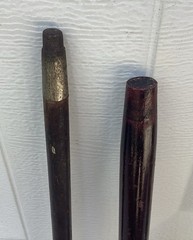 Vintage Wooden Walking Canes Curved Handle Lot Of 2