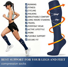 Sooverki Compression Socks for Women and Men Circulation (3/4 Pairs) Is Best Sup