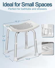 Shower Chair for inside Shower, 400 Lbs Adjustable Shower Stool