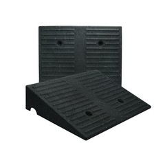 2-Pack 3.9″ Rubber Curb Ramps for Driveway, Wheelchair & Vehicle Access, 7000lbs