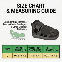 SANGENG Closed Post Op Shoe – Fracture Walking for Women & Men – L