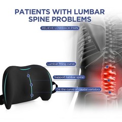 Lumbar Support Pillow for Office Chair, Car Lower Back A-black