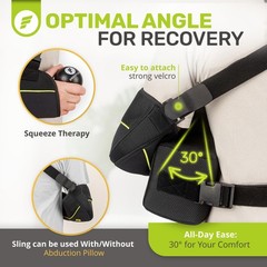 Premium Shoulder Sling with Abduction Pillow – Arm Immobilizer for Athletes (Rig