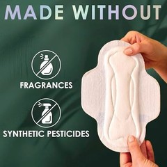 Ultra Thin Overnight Pads for Women, Organic Cotton, Unscented, 96 Count (4 Pack