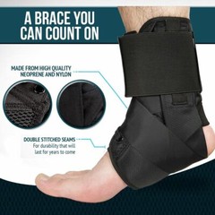 2 TYPES Ankle Brace Support Compression Stabilizer Pain Relief Foot Lace Up Wrap