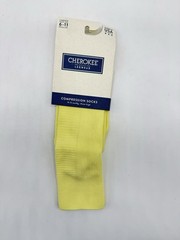 Cherokee Graduated Women’s Compression socks 8-12 MmHg Knee length -LEMON YELLOW