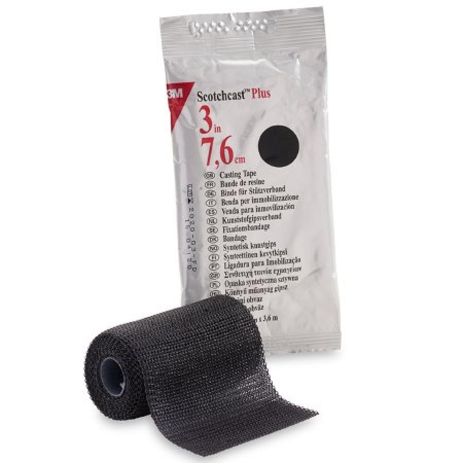 3M Scotchcast Plus Cast Tape Fiberglass/Resin 3 In. x 12 Feet Black free 10