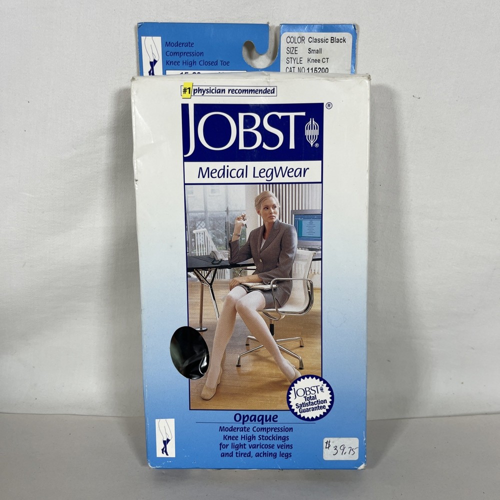 JOBST Opaque Knee High 15-20mmHg (Classic Black) Small, 115200 (Damaged Box)