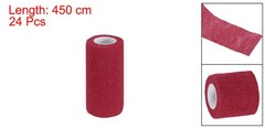 Self Adhesive Bandage Wrap 177″ x 4″, 24 Pcs Wrap Tape, Dark Red