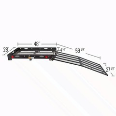 Silver Spring Deluxe Steel Scooter Wheelchair Carrier w/ Ramp 500 lb 2″