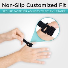 Vive Trigger Finger Splint – Support Brace for Middle, Ring, 1 Pack, Black