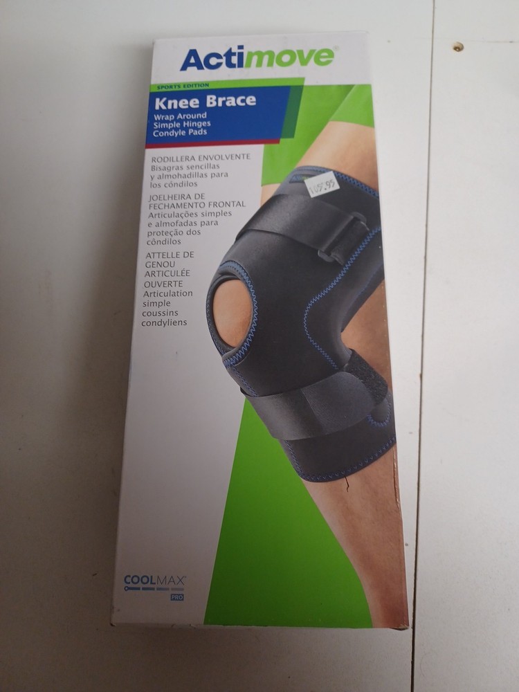 Actimove Knee Brace Wrap Around, Simple Hinges, Condyle Pads XL Black