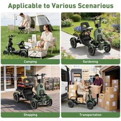 500/1000W Electric Mobility Scooter All Terrain for Adults with Cargo Platform