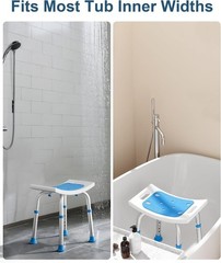Shower Chair Inside Shower 400 lbs Adjustable Shower Stool W/ Suction Feet