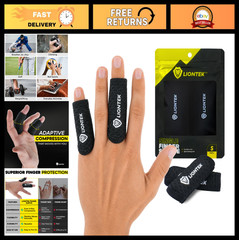 Joint Support Finger Sleeves V3 Pair – Compression for BJJ, Fitness, Volleyball,