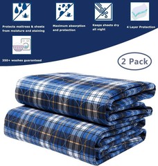 Non-Slip Bed Pads for Incontinence Washable 36″ x 34″|2 Pack,Waterproof Bed P…