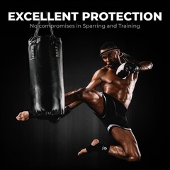 2 Pair FIGHTR Ankle Support/Brace Unisex Adult for Kickboxing, MMA, Muay Thai