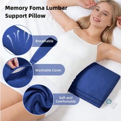 Adjustable Lumbar Support Pillow for Bed & Sleeping, 4-Layer Back Support Cus…