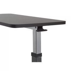 NEW Non-Tilt Top Overbed Table – Adjustable Height, Rolling Wheels, Silver Vein