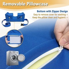 Head/Neck Stabilizer Adjustable Pillow for Sleeping Upright Cradle Blue