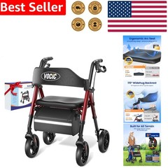 Rollator Walker Z21 Heavy-Duty 350lb All-Terrain 8