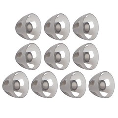 10 Pcs Hearing Aids Dome Soft Open Domes Black Layer Replacements Eartip