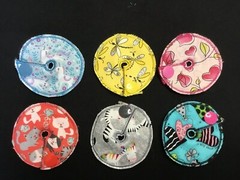 6 Button Buddies – GIRLS – Mickey, G Tube, J Peg Feeding Tube Button Covers Pads