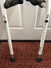 Mobilegs Ultra A300 Pair Ergonomic Crutches Adult Adjustable 300 Lb
